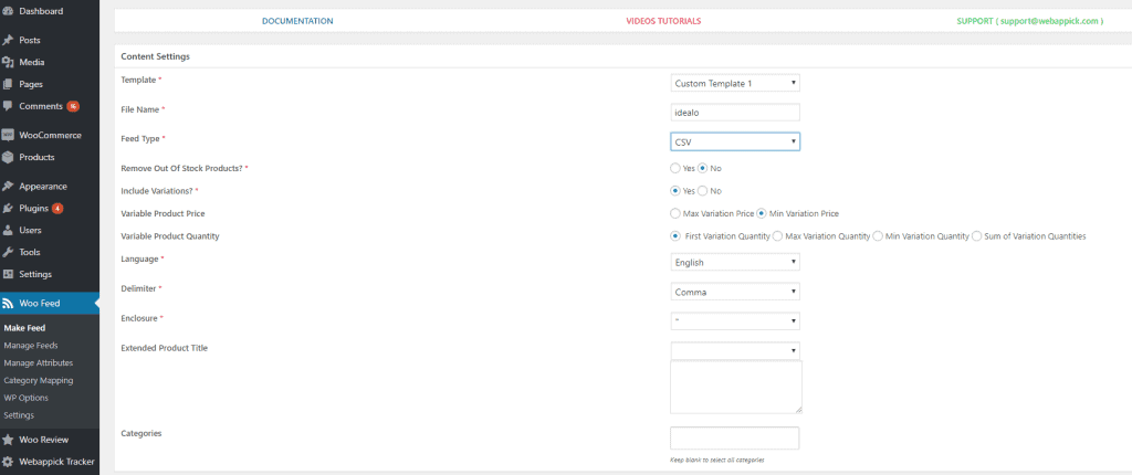 idealo woocommerce configuration 