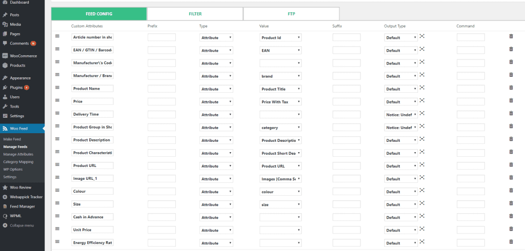 idealo woocommerce configuration 