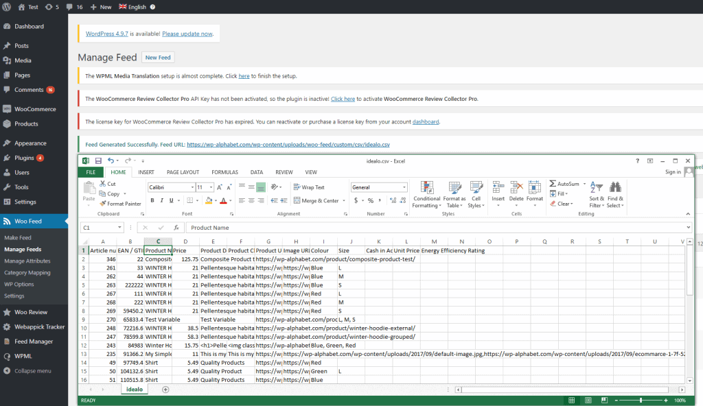 idealo woocommerce configuration se