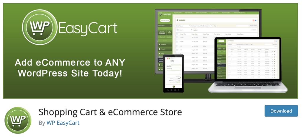 WP EasyCart — Best for Digital Shop Management