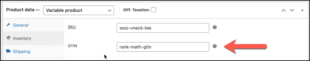 Rank Math SEO Pro GTIN field