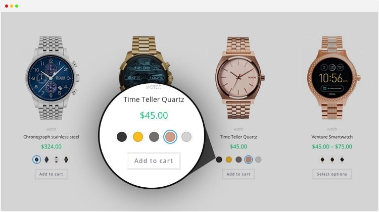 WooCommerce variation swatches