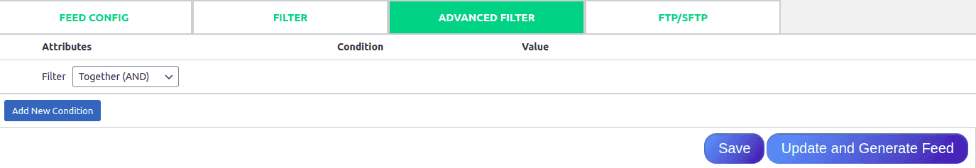 Premium filtering options of Woo Feed Pro