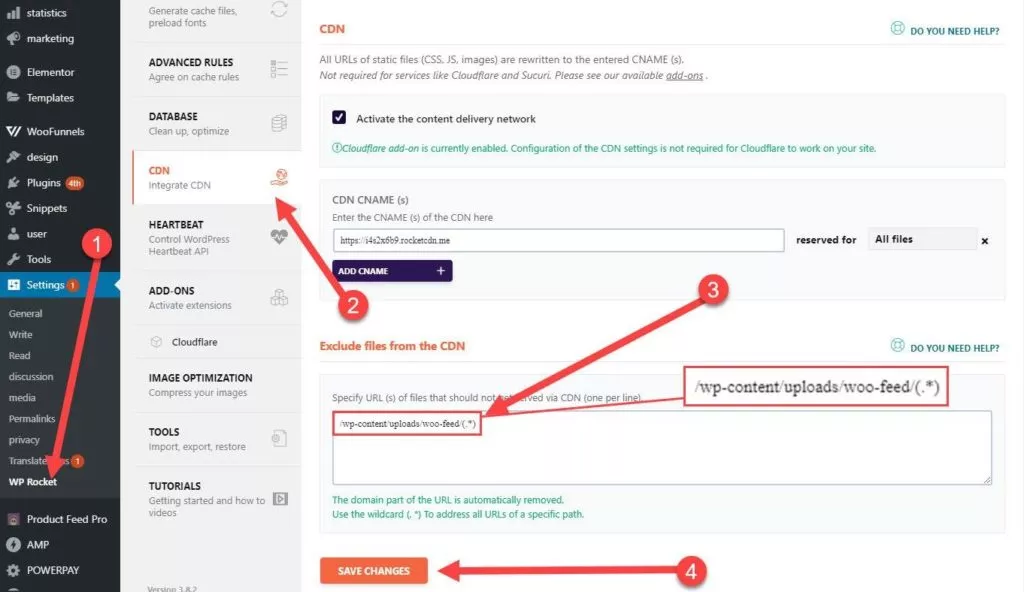 solve feed configuration issue for WPRocket plugin