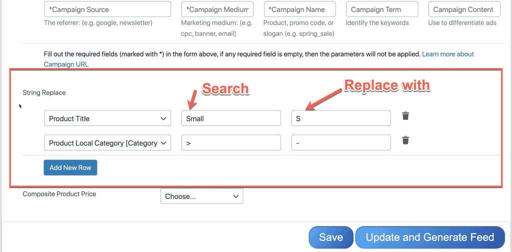 How to replace any string from feed