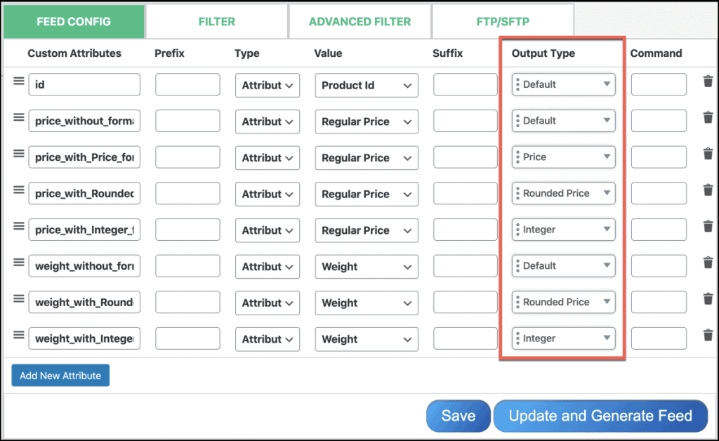 Price Format Configuration