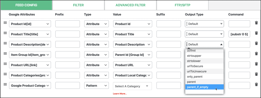 How to add variable product info to variations with the ctx feed plugin