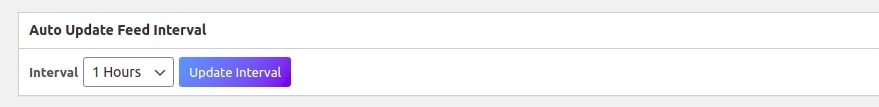 Option to control the automatic feed update interval