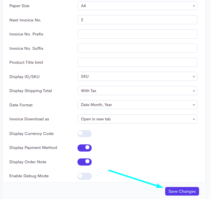 Customizing Settings of Challan 