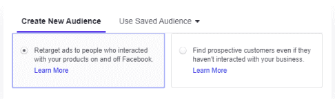 Targeting options in facebook dynamic ads