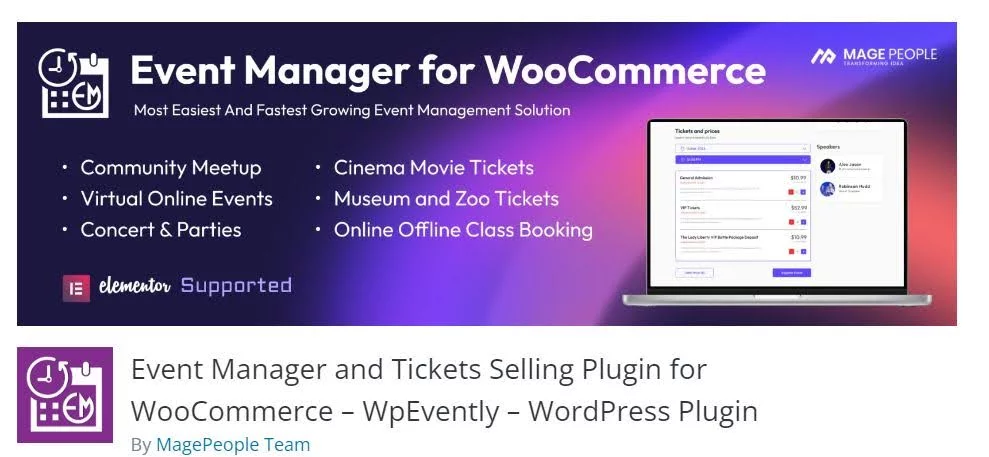WpEvently - WordPress Event Manager Plugin