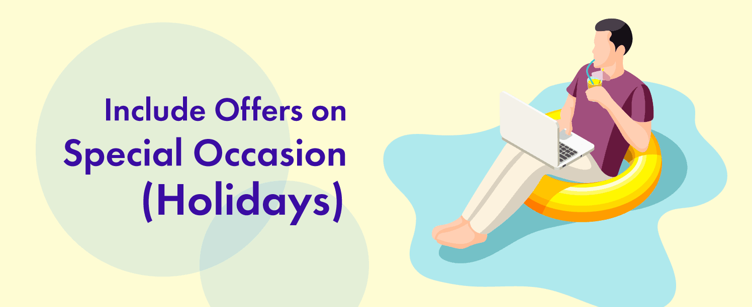 Include Offers on Special Occasion to increase ecommerce shop customer experience.