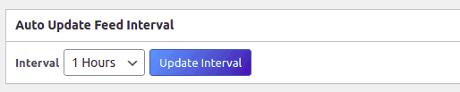 Option to set automatic product feed update interval