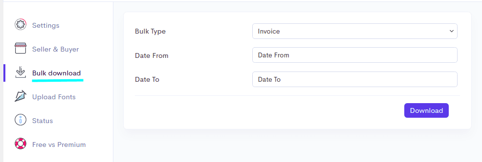 Option to bulk download PDF invoice for WooCommerce 