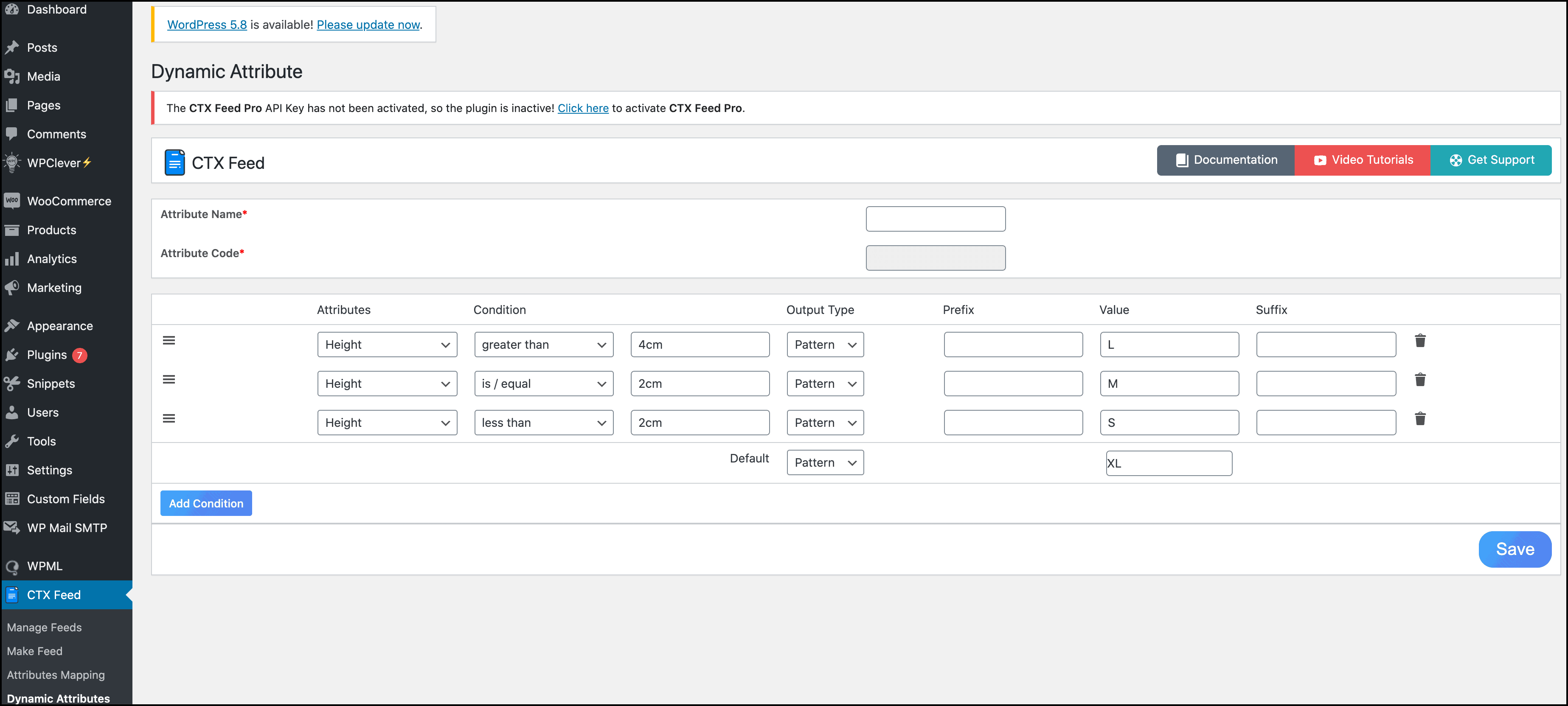 CTX Feed Dynamic Attributes