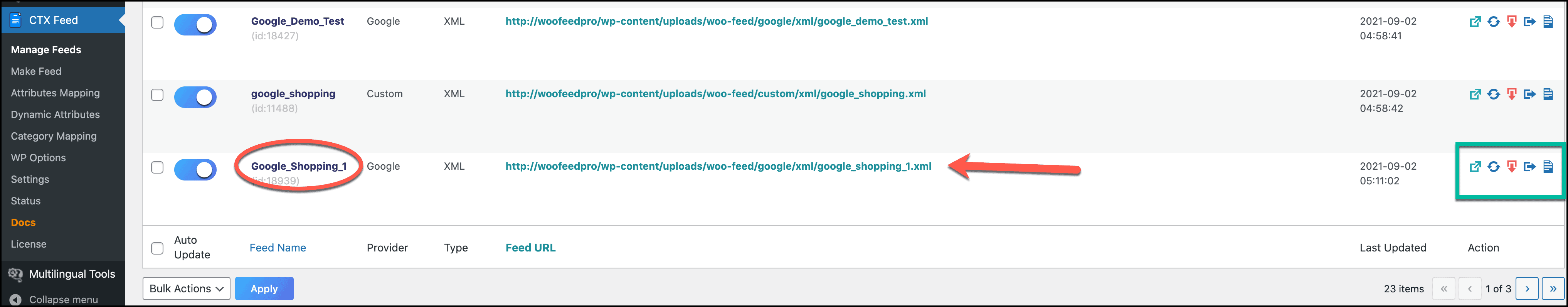 Product feed URL - WooCommerce Google Shopping