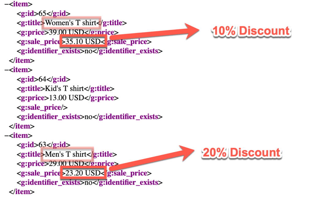 create dynamic discount prices based on product title