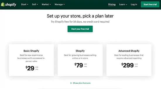 Shopify Pricing Plans - WooCommerce Market Share