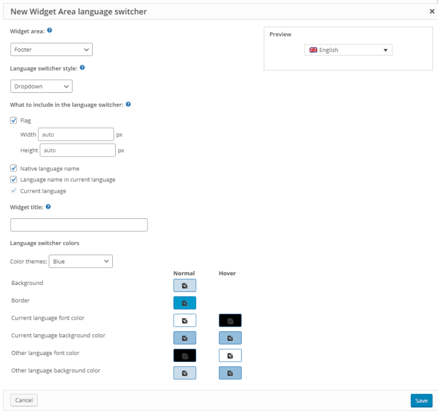 Adding a language switcher to your site via WPML