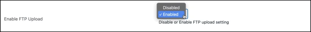 Enable FTP Upload