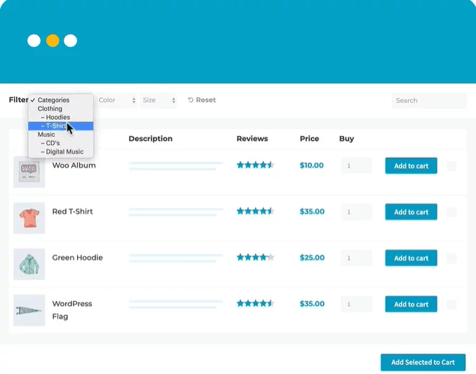 How to let wholesale customers filter products by color, size, and categories with a plugin