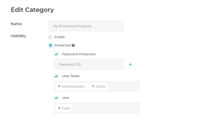 How to edit protected categories on WooCommerce based on certain users