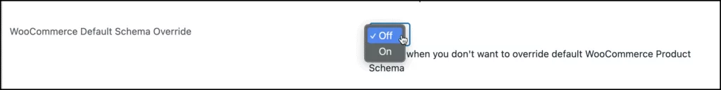 woocommerce default schema