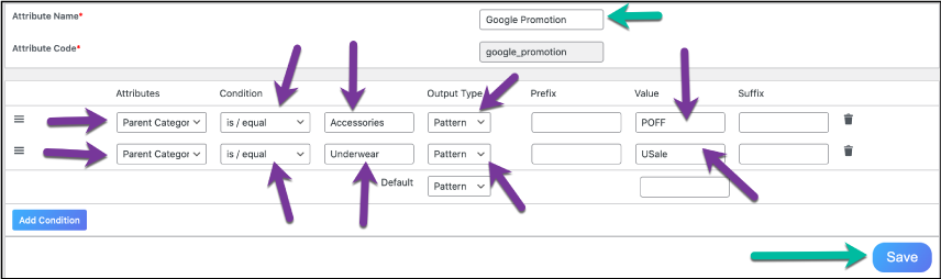 Dynamic attributes for promotion