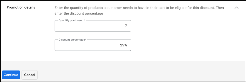 Percentage Off Discount Amount