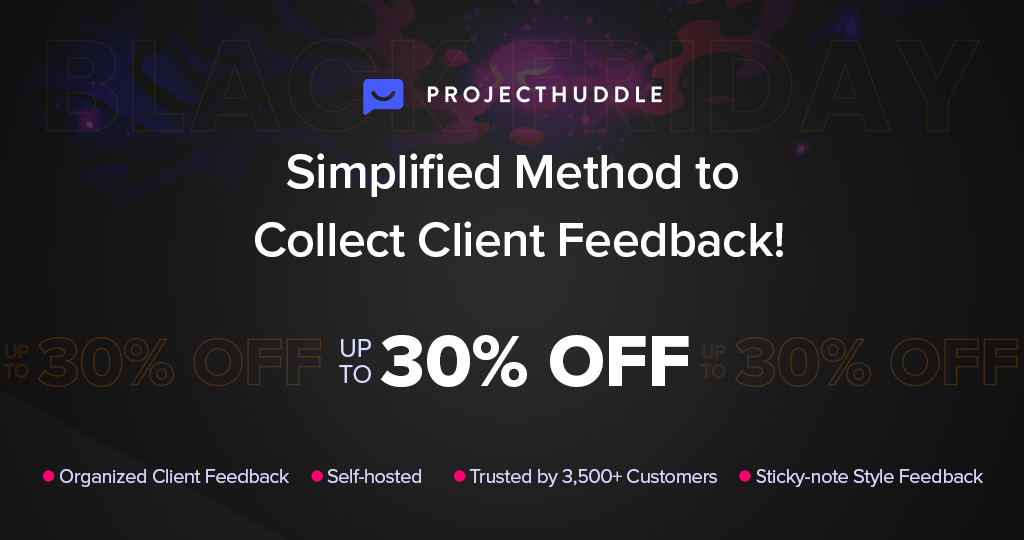 ProjectHuddle black friday deals