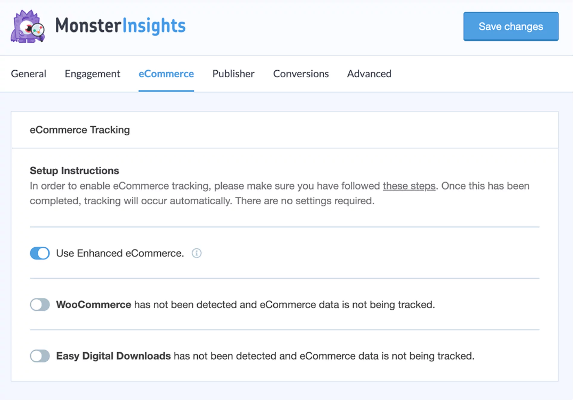 MonsterInsights plugin for tracking woocommerce conversion