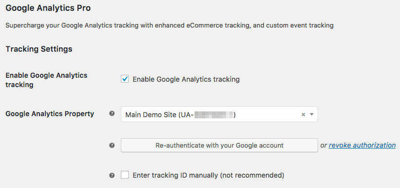 Google analytics pro settings