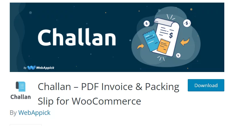 Challan – PDF Invoice & Packing Slip for WooCommerce for order printing