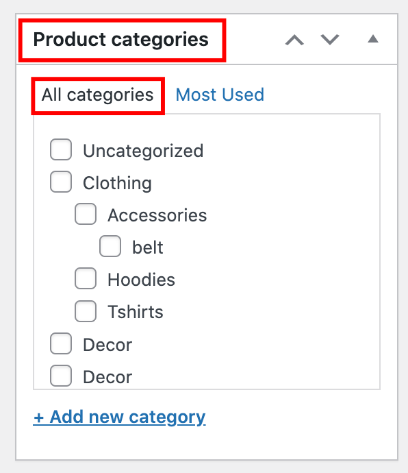 Product Categories