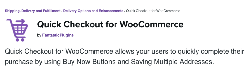Quick Checkout for WooCommerce