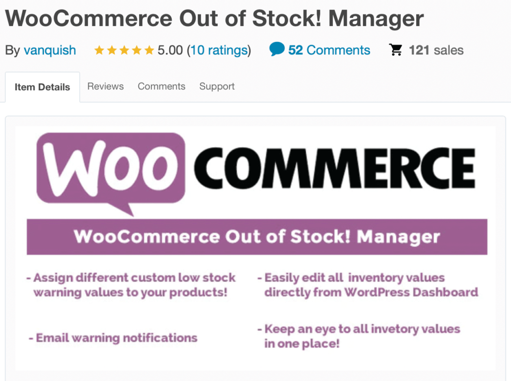 WooCommerce Out of Stock! Manager - WooCommerce Stock Manager