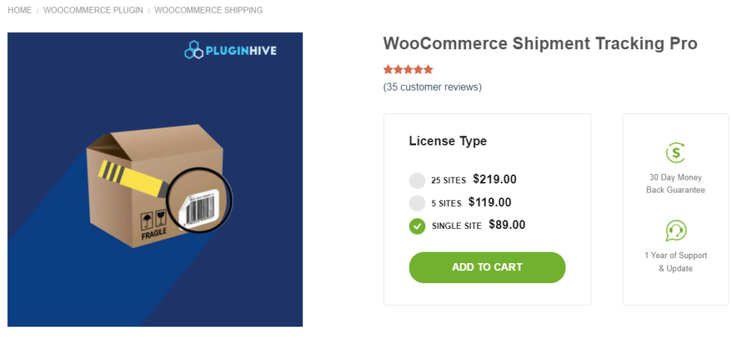 WooCommerce Shipment Tracking Pro plugin by PluginHive