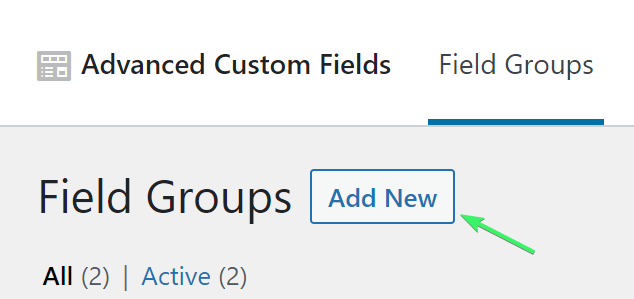 How to create a new field group