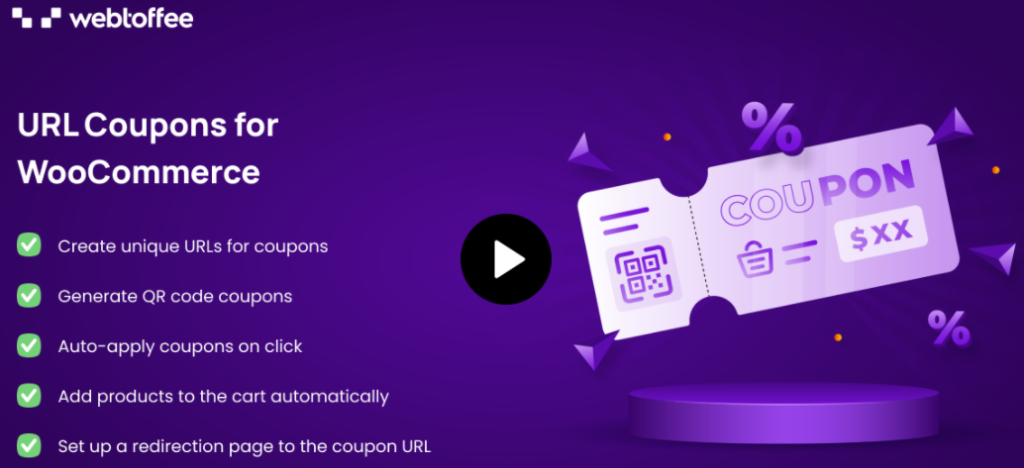 Preview of URL coupon for WooCommerce plugin that helps to generate QR code coupons