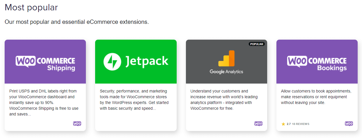 WooCommerce extension marketplace