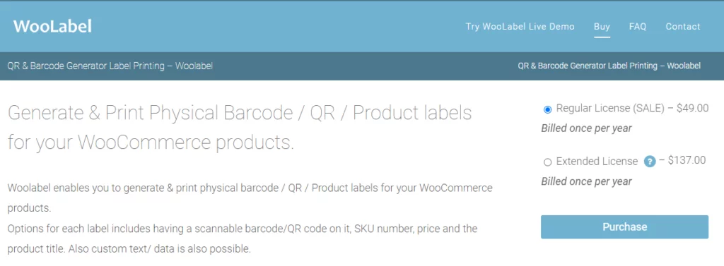 Woolabel – QR Code & Barcode Generator Label Printing plugin by Woolabel