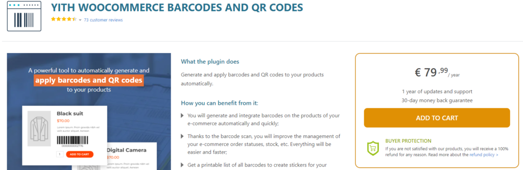 YITH WooCommerce Barcodes and QR codes plugin by YITH