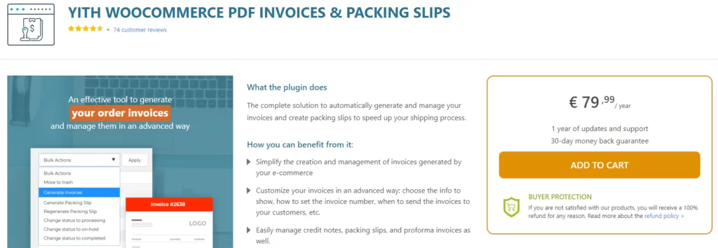 you can also try YITH woocommerce pdf invoice and packing slips