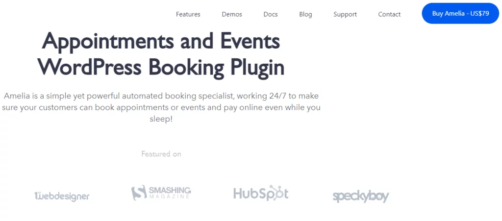 Amelia Appointments and Events WordPress Booking Plugin by wpamelia