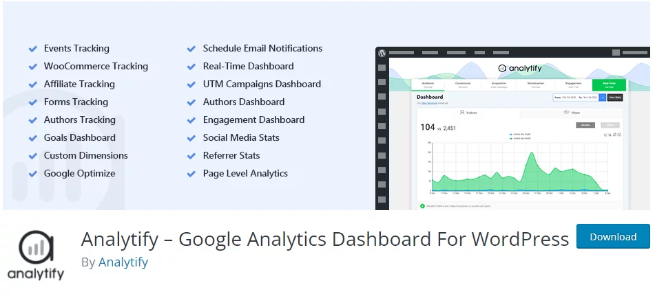 Analytify Google Analytics plugin for WordPress