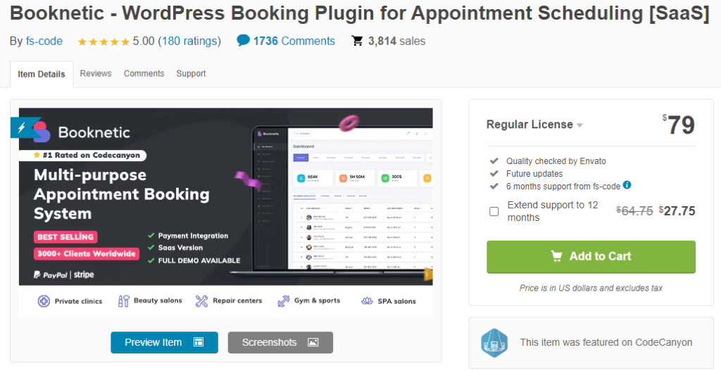 Booknetic - WordPress Booking Plugin for Appointment Scheduling by fs-code