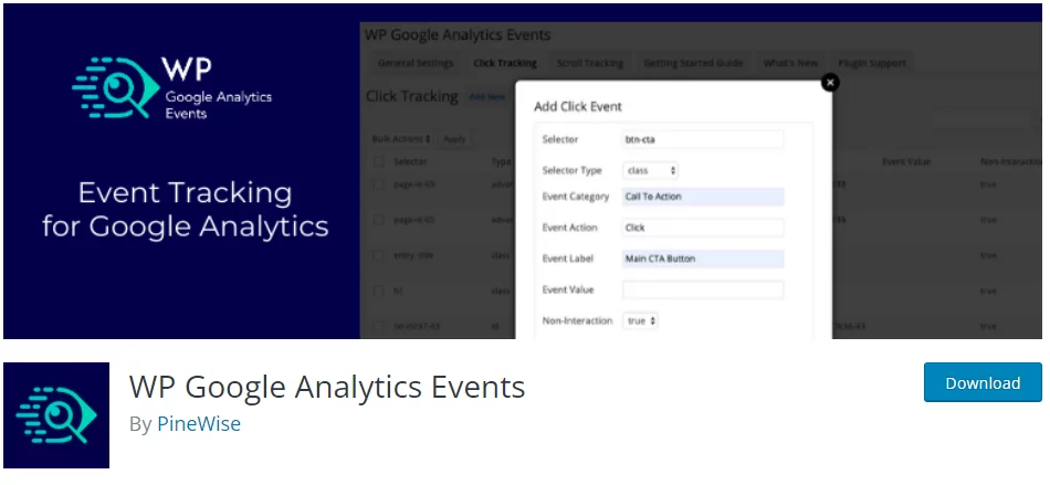 WP Google Analytics Events plugin