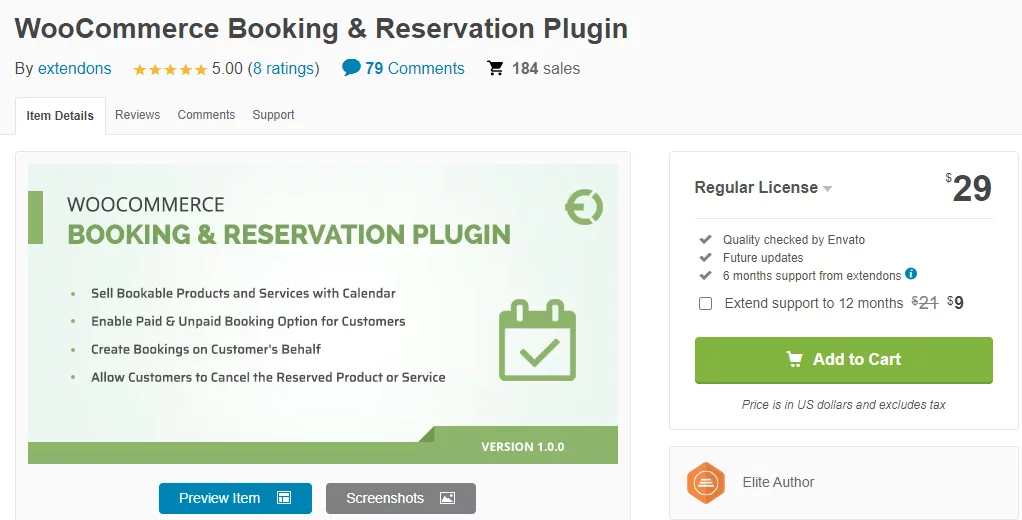 WooCommerce Booking & Reservation Plugin by extendons