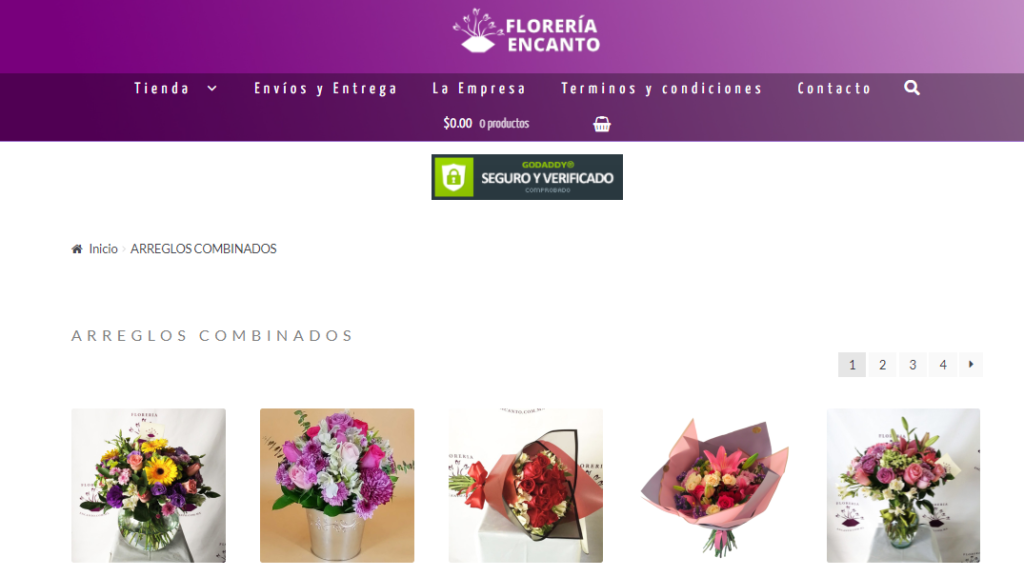 floreria WooCommerce Storefront site