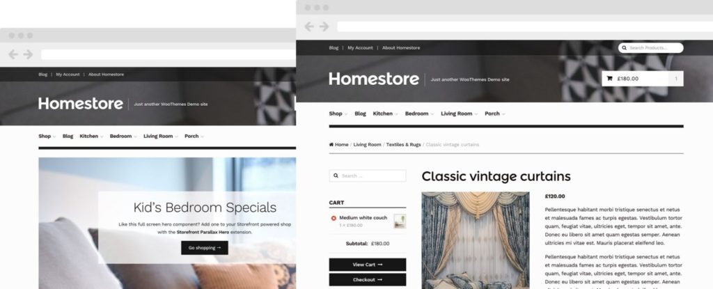 homestore WooCommerce Storefront child theme